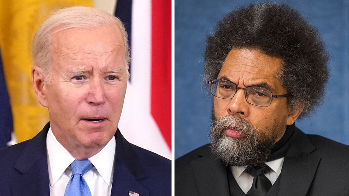 Joe Biden and Cornel West