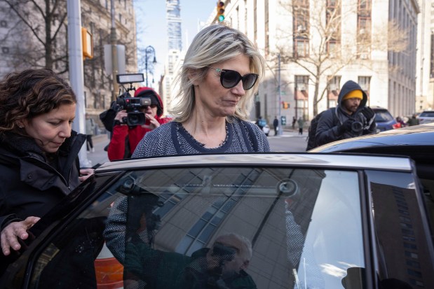 Nadine Menendez, wife of Sen. Bob Menendez, D-N.J., leaves Manhattan federal court, Thursday, March. 21, 2024, in N.Y. (AP Photo/Yuki Iwamura)