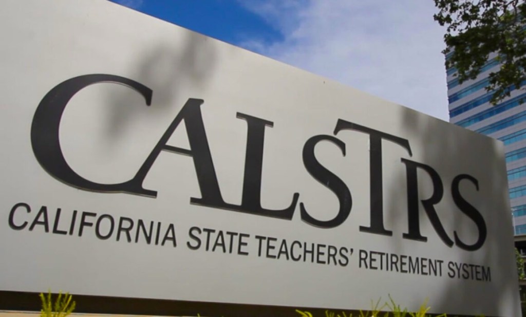 California State Teachers' Retirement System sign