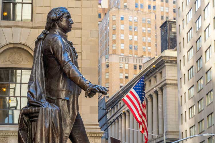 Wall Street in Manhattan Finance district