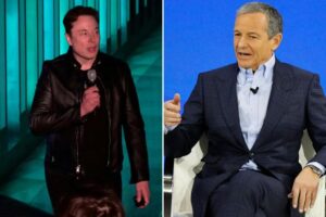 Elon Musk has a big X on his back as Bob Iger pulls ads from platform