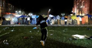 Inside UCLA's pro-Palestinian encampment on a long night of violence